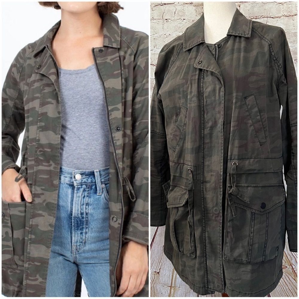 Sanctuary camouflage military drawstring jacket